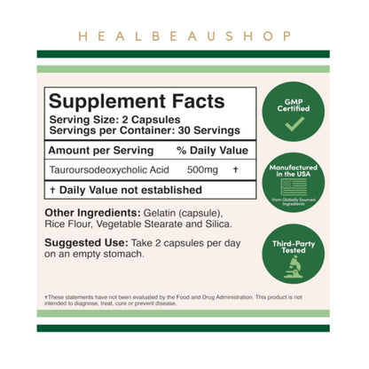 Doublewood Tudca Liver Detox Batu Empedu Tiroid 500mg 60caps Halal Ori USA