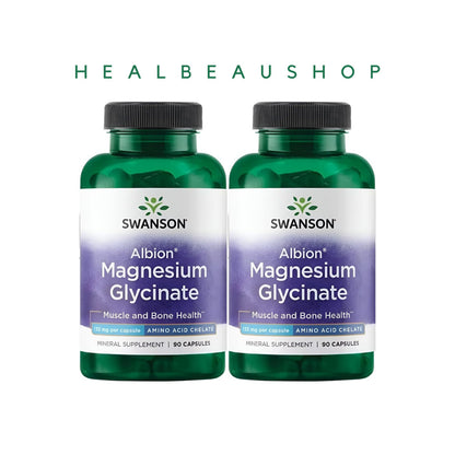 Swanson Albion Magnesium Glycinate Syaraf Otot Tulang 133mg 90caps ORI