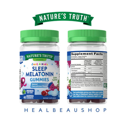 Nature's Truth Kids Probiotic Multivitamin Elderberry Melatonin Vitamin C Zinc