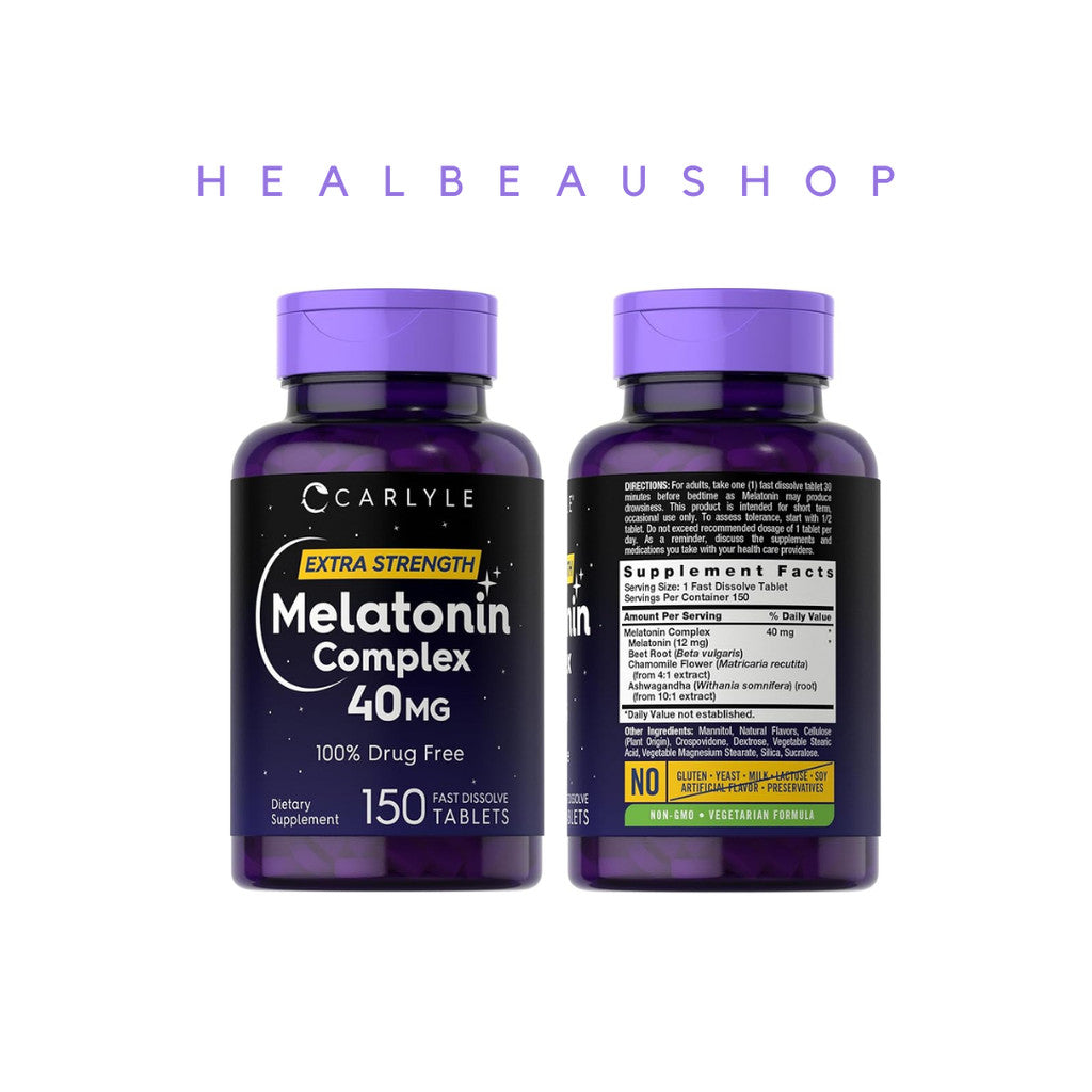 Carlyle Melatonin 40 Mg Complex Suplemen Insomnia Depresi Gelisah