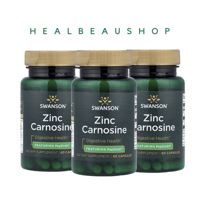 Swanson Zinc Carnosine untuk Lambung Maag GERD 60mg Original USA