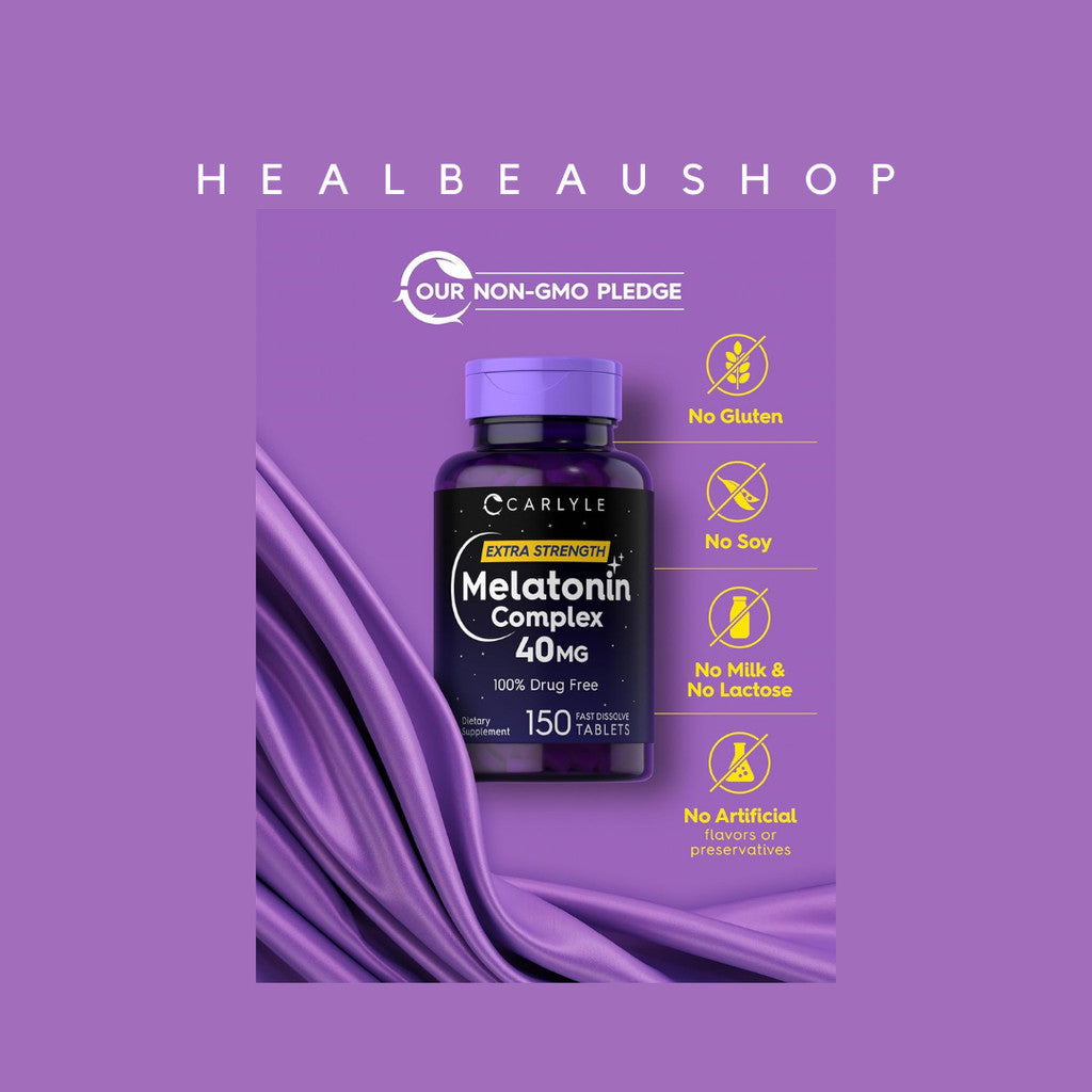 Carlyle Melatonin 40 Mg Complex Suplemen Insomnia Depresi Gelisah