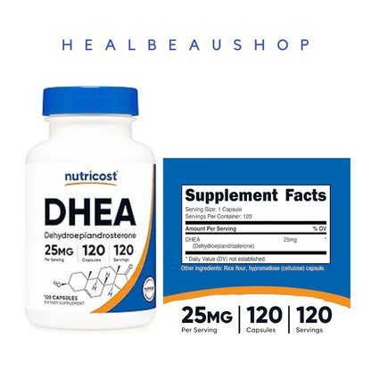 Nutricost Dhea 25 50 100 isi 120 caps  Keseimbangan Hormon Dan Anti aging