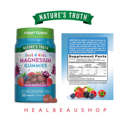 Nature's Truth Kids Probiotic Multivitamin Elderberry Melatonin Vitamin C Zinc