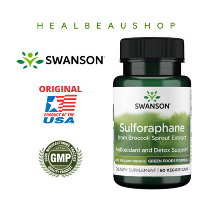 Swanson Sulforaphane from Broccoli Sprout Extract 400mcg 60 caps Ori US