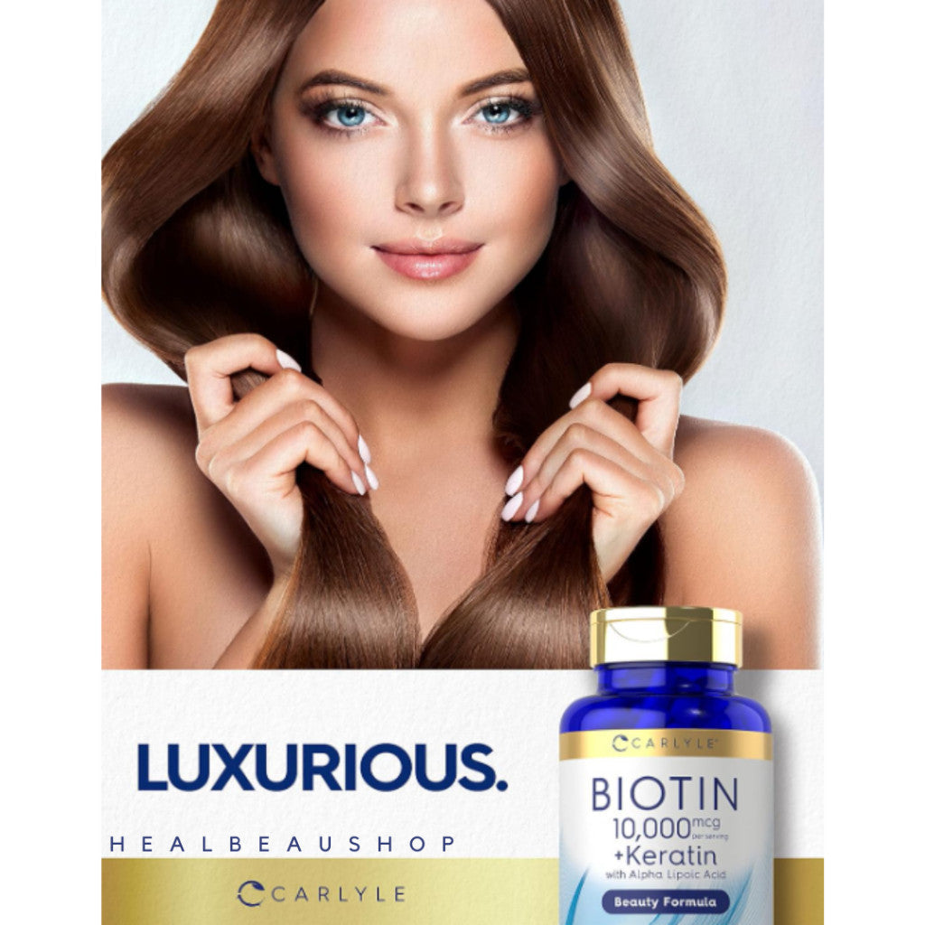 Carlyle Biotin 10.000 & 5.000 Mcg Keratin Alpha Lipoic Acid 150caps Original USA