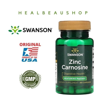 Swanson Zinc Carnosine untuk Lambung Maag GERD 60mg Original USA