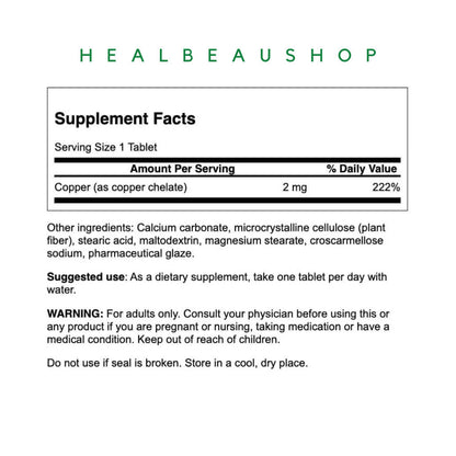 Swanson Albion Copper 2mg 300tablets Mineral Esensi Tubuh Original US