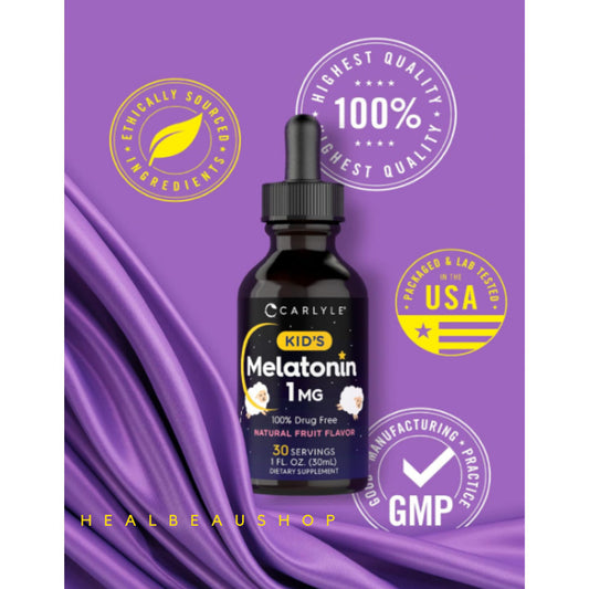 Carlyle Melatonin Liquid Kids Anak Tidur Nyenyak 1mg Rasa Buah Drug Free Ori USA
