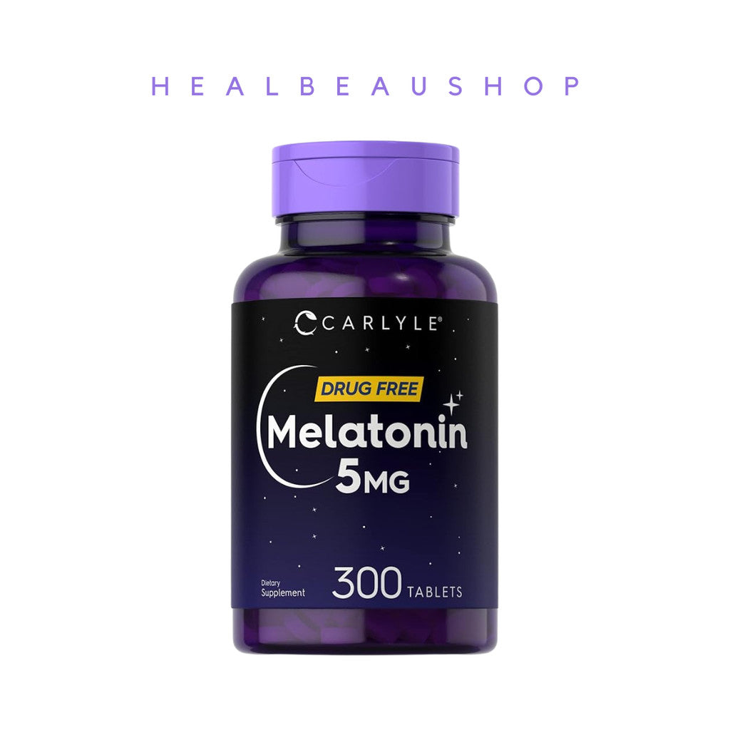 Carlyle Melatonin 5mg 300tab DF Suplemen Insomnia Depresi Gelisah Ori USA