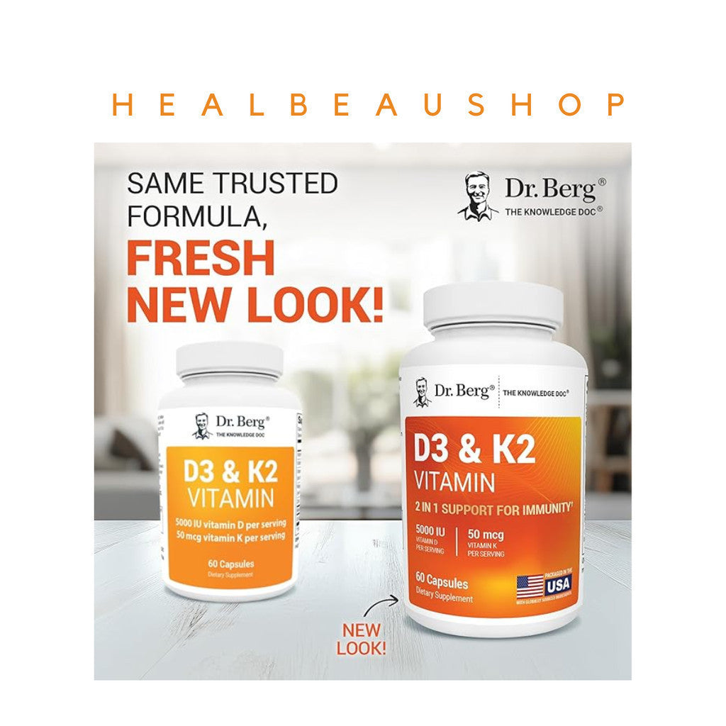 Dr. Berg D3 5000iu 10.000iu & K2 B6 Magnesium Zinc Ox Bile MCT Ori USA