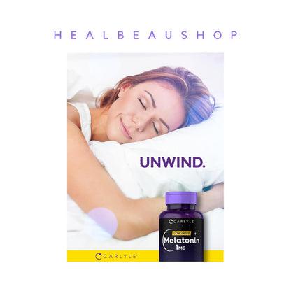 Carlyle Melatonin 1mg 300tab Suplemen Insomnia Depresi Gelisah Ori USA