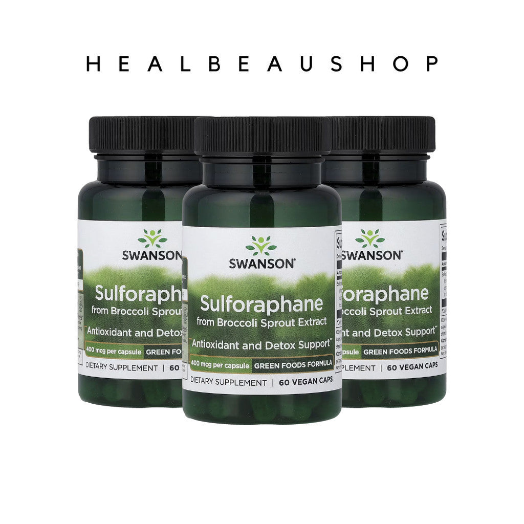 Swanson Sulforaphane from Broccoli Sprout Extract 400mcg 60 caps Ori US