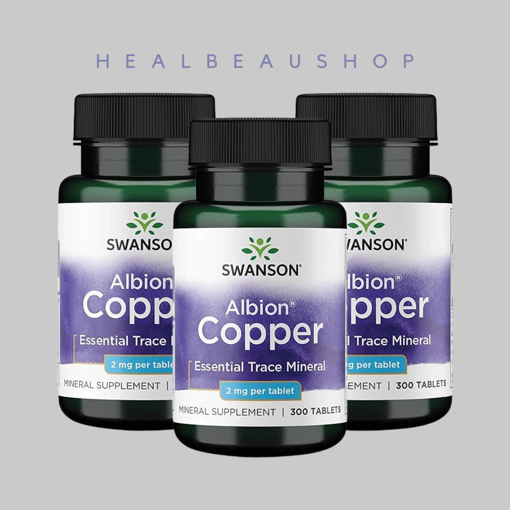 Swanson Albion Copper 2mg 300tablets Mineral Esensi Tubuh Original US