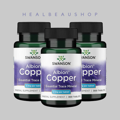 Swanson Albion Copper 2mg 300tablets Mineral Esensi Tubuh Original US