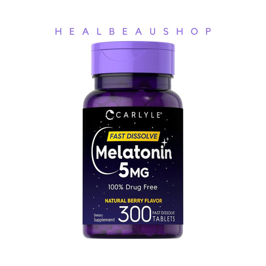 Carlyle Melatonin 5mg 300tab Berry Suplemen Insomnia Depresi Gelisah Ori USA