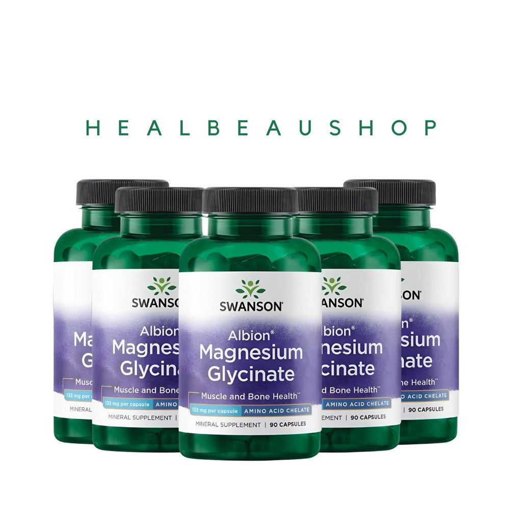 Swanson Albion Magnesium Glycinate Syaraf Otot Tulang 133mg 90caps ORI
