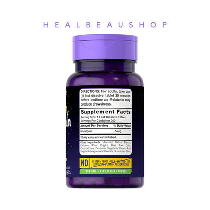 Carlyle Melatonin 5mg 300tab Berry Suplemen Insomnia Depresi Gelisah Ori USA