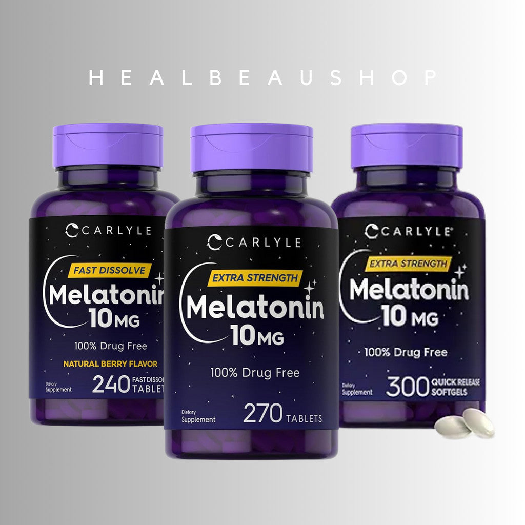Carlyle Melatonin 10mg Suplemen Insomnia Depresi Gelisah Ori USA