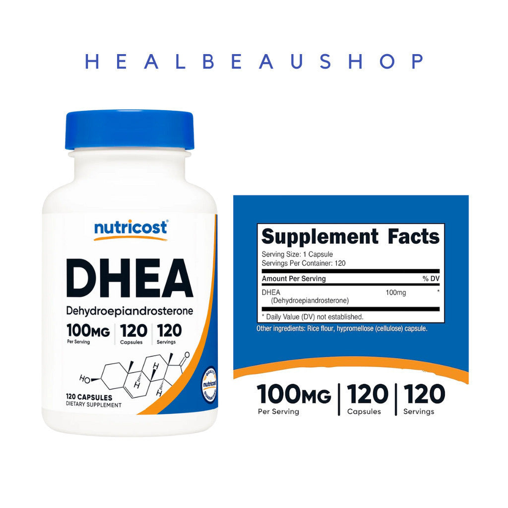 Nutricost Dhea 25 50 100 isi 120 caps  Keseimbangan Hormon Dan Anti aging