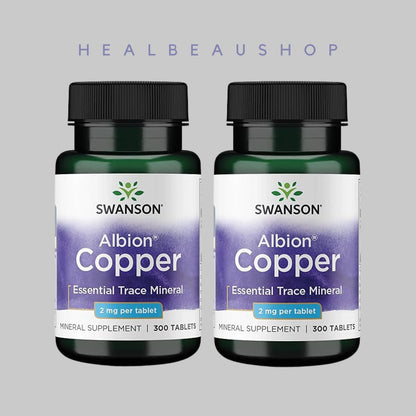 Swanson Albion Copper 2mg 300tablets Mineral Esensi Tubuh Original US